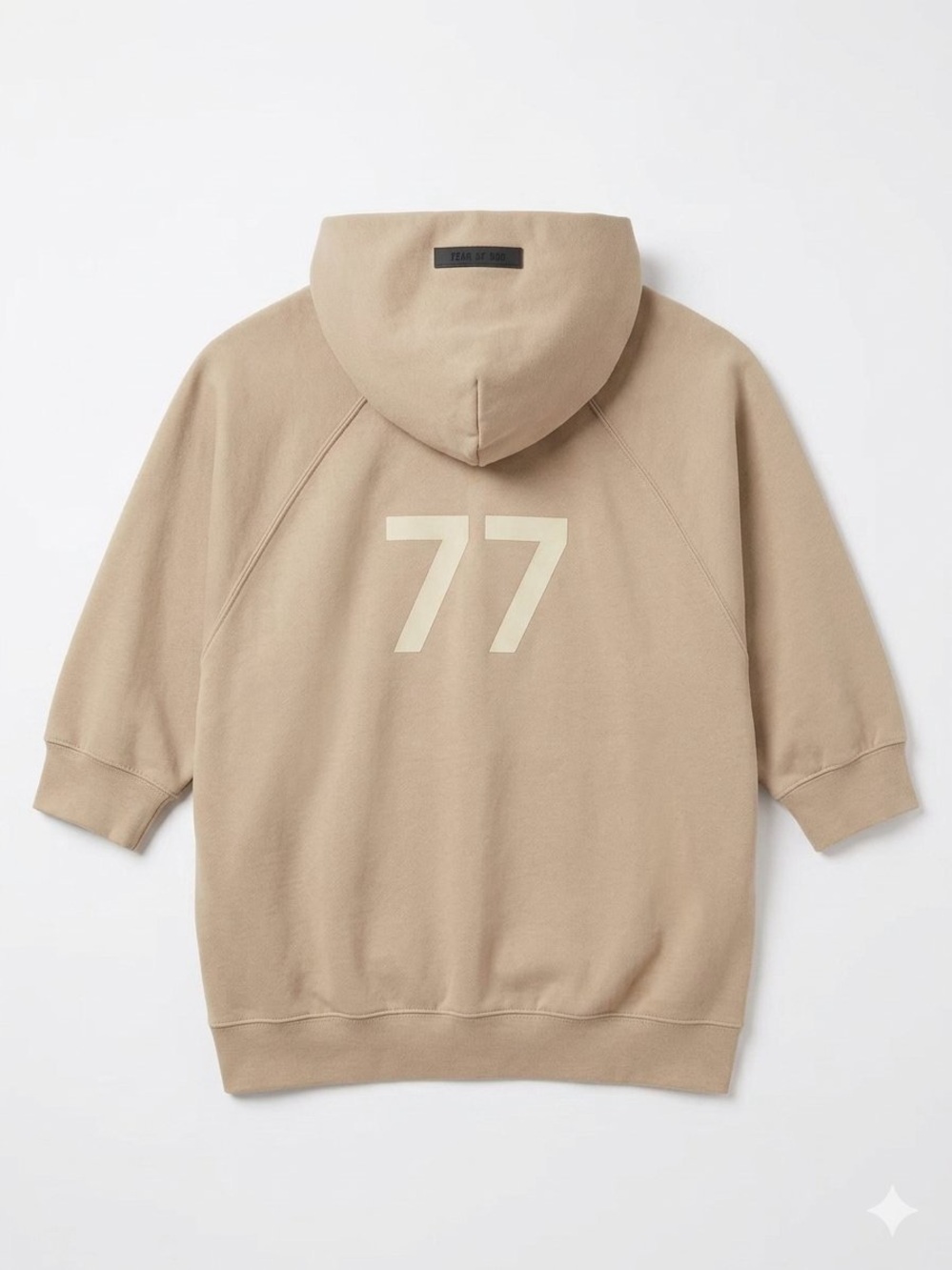 Women’s Fear of God Essentials 1977 3/4 Sleeve Hoodie Oak Brown-Small